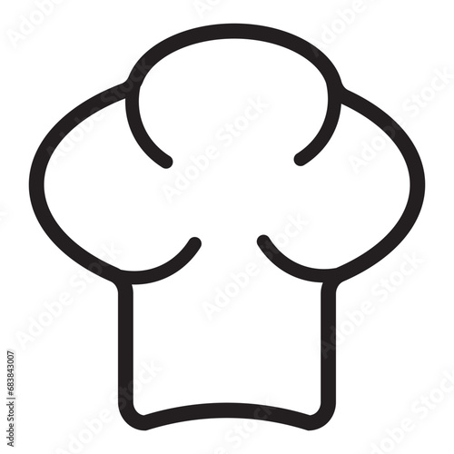 Chef icon. Profesional coking line vector ilustration.