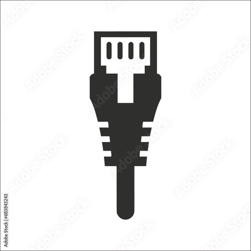 Cat 5 Ethernet connector icon