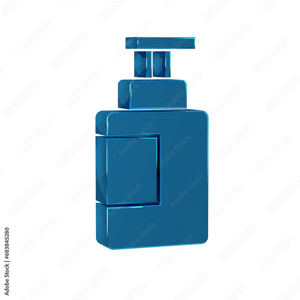 Blue Hand sanitizer bottle icon isolated on transparent background. Disinfection concept. Washing gel. Alcohol bottle for hygiene. Blue Hand sanitizer bottle icon isolated on transparent background. Disinfection concept. Washing gel. Alcohol bottle for hygiene.