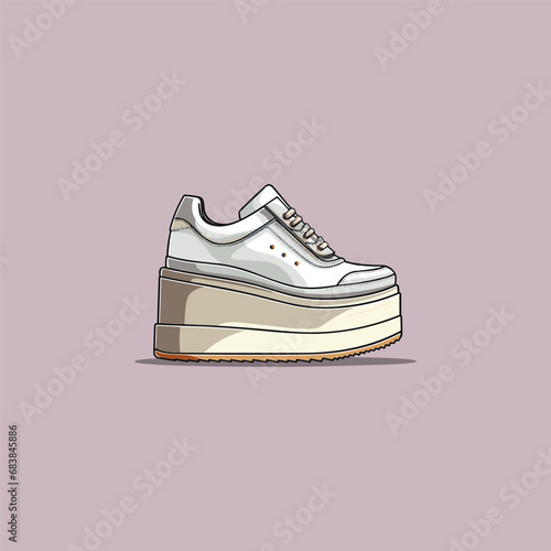 platform shoes vector clip art illustration