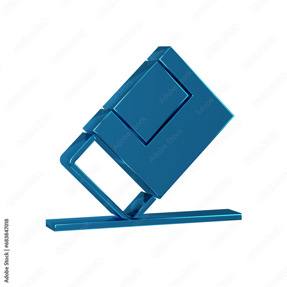 Blue Eraser or rubber icon isolated on transparent background. Blue Eraser or rubber icon isolated on transparent background.