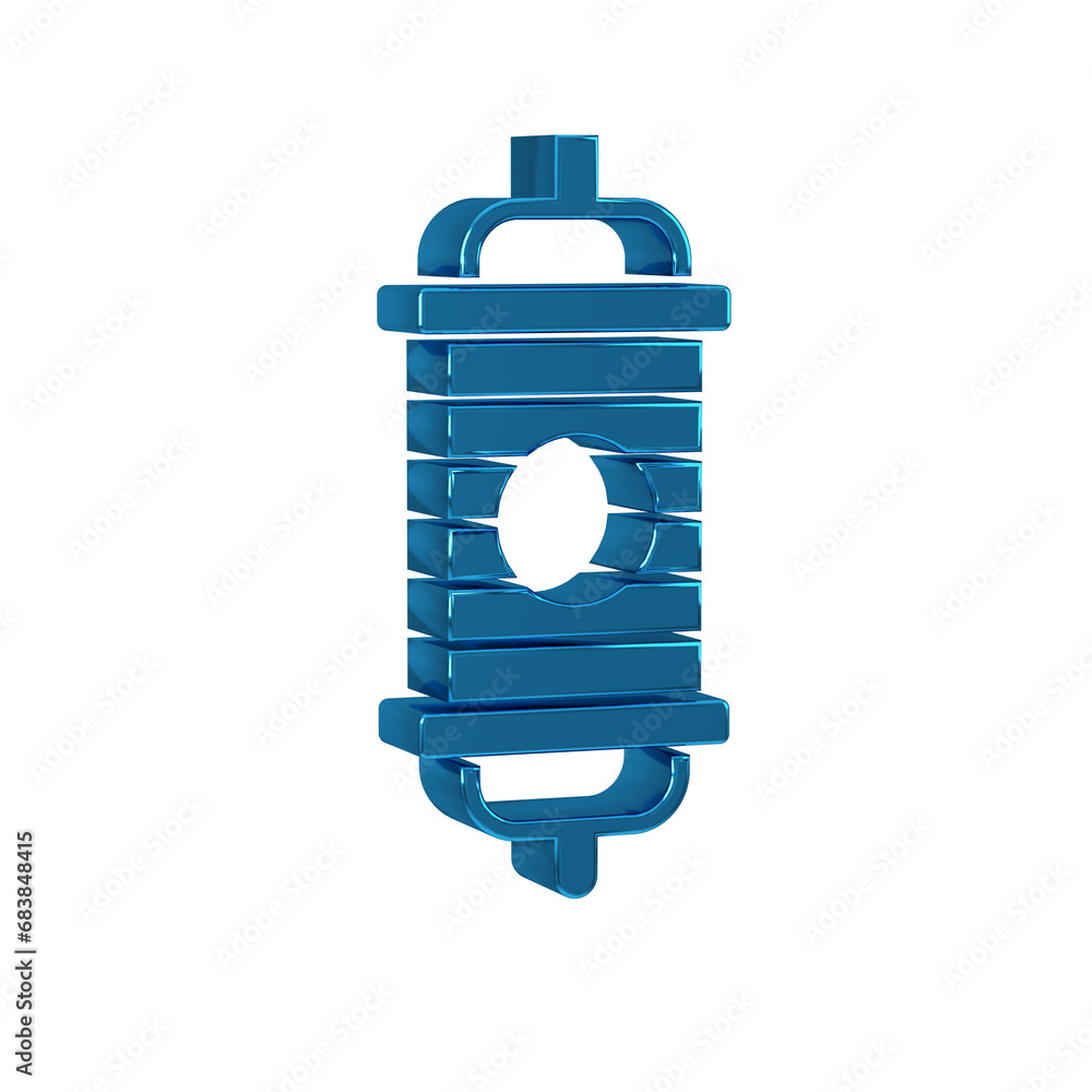 Blue Chinese paper lantern icon isolated on transparent background. Blue Chinese paper lantern icon isolated on transparent background.