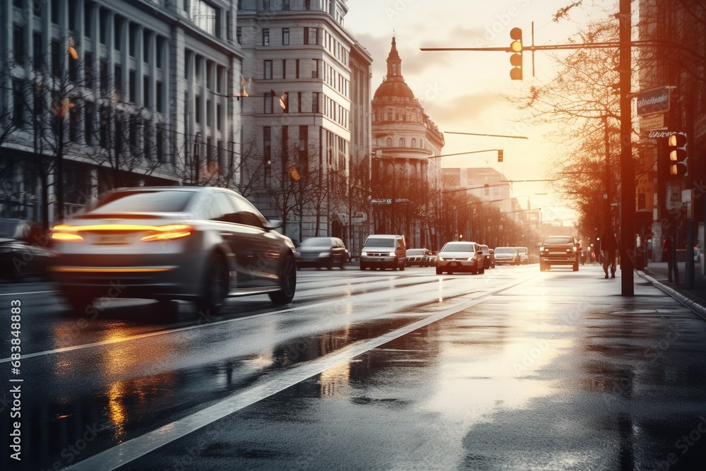 time lapse of cars moving in the city