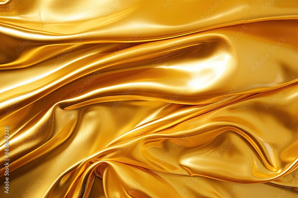 Obraz premium Abstract gold metallic, foil with geometry, lines material background, seamless wallpaper texture. Great as banner, luxury product cover, happy new year postcard.