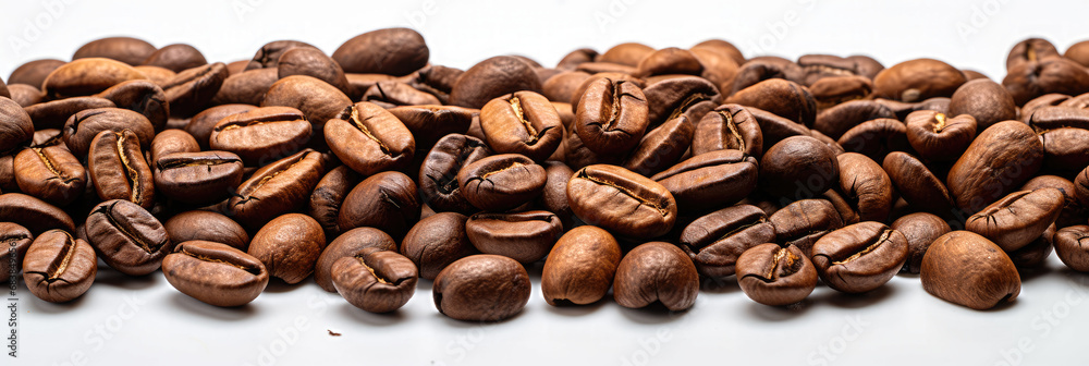 Coffee beans on white background. Coffee beans on white background.