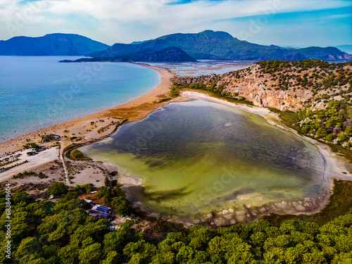 View of Iztuzu Beach near Dalyan in Mugla Province, Turkey photo