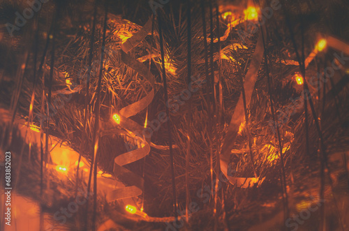 Obraz na płótnie christmas tree w salonie