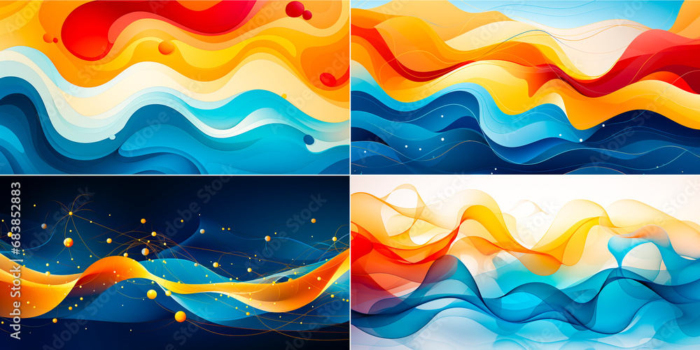 Turn your screen into a work of art with this abstract background! Contrasting shades of yellow and blue create a harmonious visual effect and are ideal for adding a touch of creativity to your projec