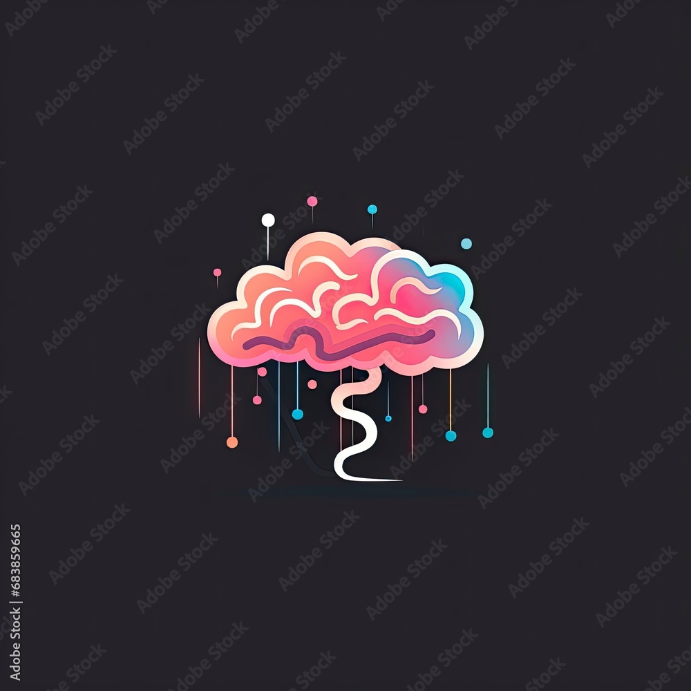 Brain Logo: Minimalistic style for Intellectual Branding Brain Logo: Minimalistic style for Intellectual Branding