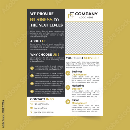 Business flyer design template 