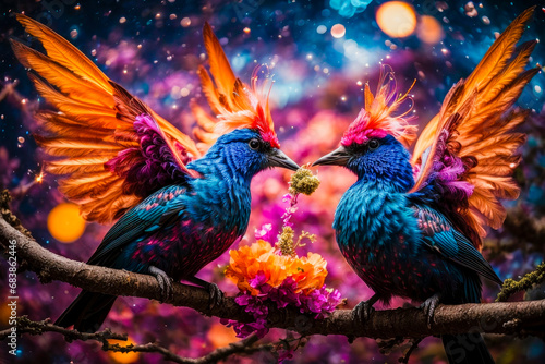 Bunte Vögel © OlegVP