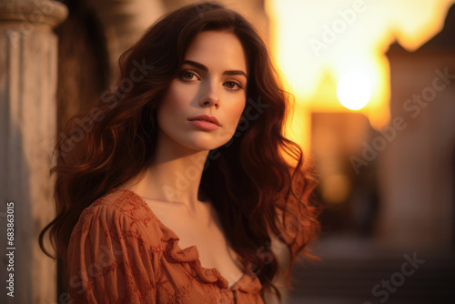 Enchanting portrait of a young woman at Dusk © JuanM