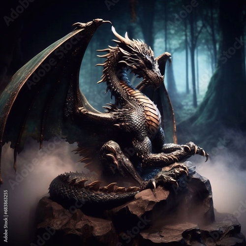 Dragon in forest 