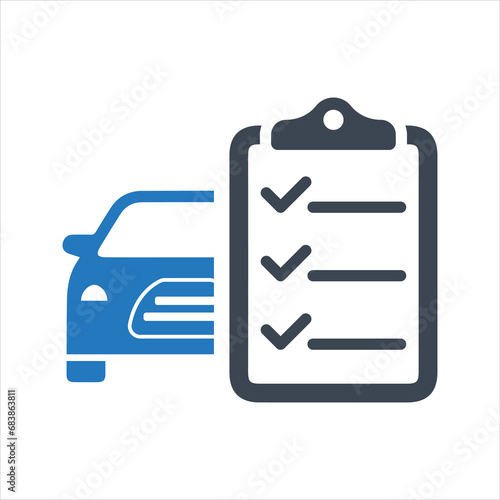 Car maintenance list icon