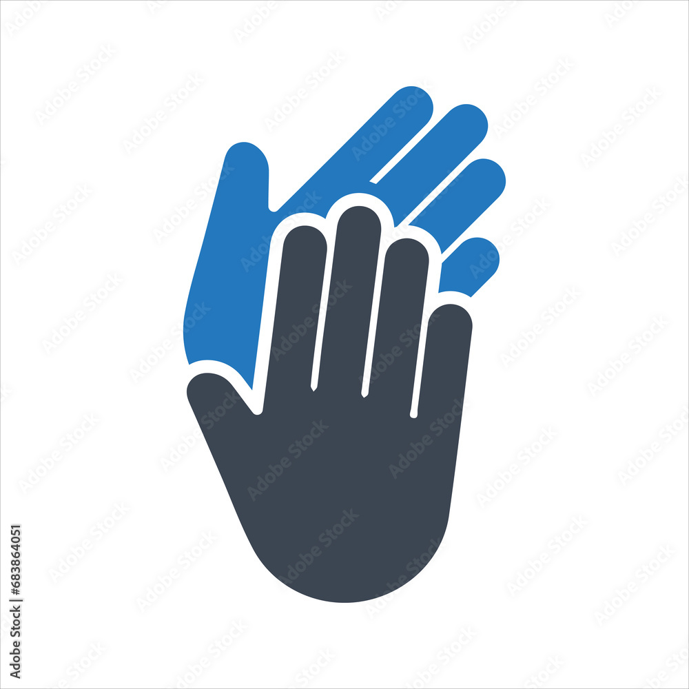 Obraz premium Applause icon. Hands clapping icon