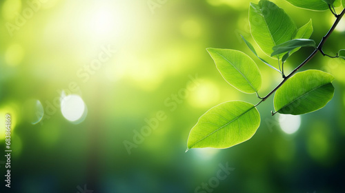 Beautiful Nature View with Green Leaf Foliage Background
