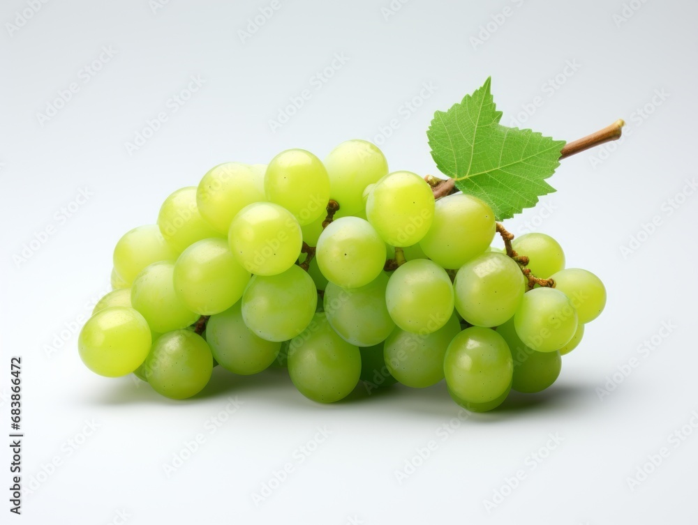 Unveiling Nature's Art: Stunning Display of Vibrant Green Grapes on Pure White Generative AI Unveiling Nature's Art: Stunning Display of Vibrant Green Grapes on Pure White Generative AI