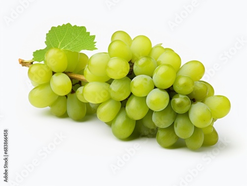 Experience the Vivid Beauty: Emerald Grapes Isolated on White Generative AI