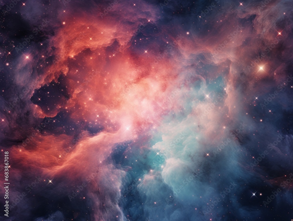Mesmerizing Radiance: Exploring the Stellar Beauty of the Glowing Star Nebula Generative AI