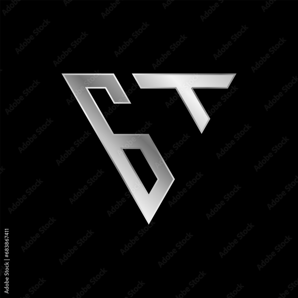 Triangle Letter GT Logo Design Triangle Letter GT Logo Design