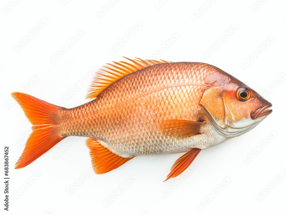 Stunning Capture of a Magnificent Bream Fish Against a Crisp White Backdrop Generative AI Stunning Capture of a Magnificent Bream Fish Against a Crisp White Backdrop Generative AI