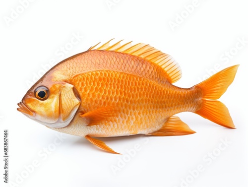 Stunning High-Quality Image of a Majestic Large Bream Fish on a Pure White Background Generative AI