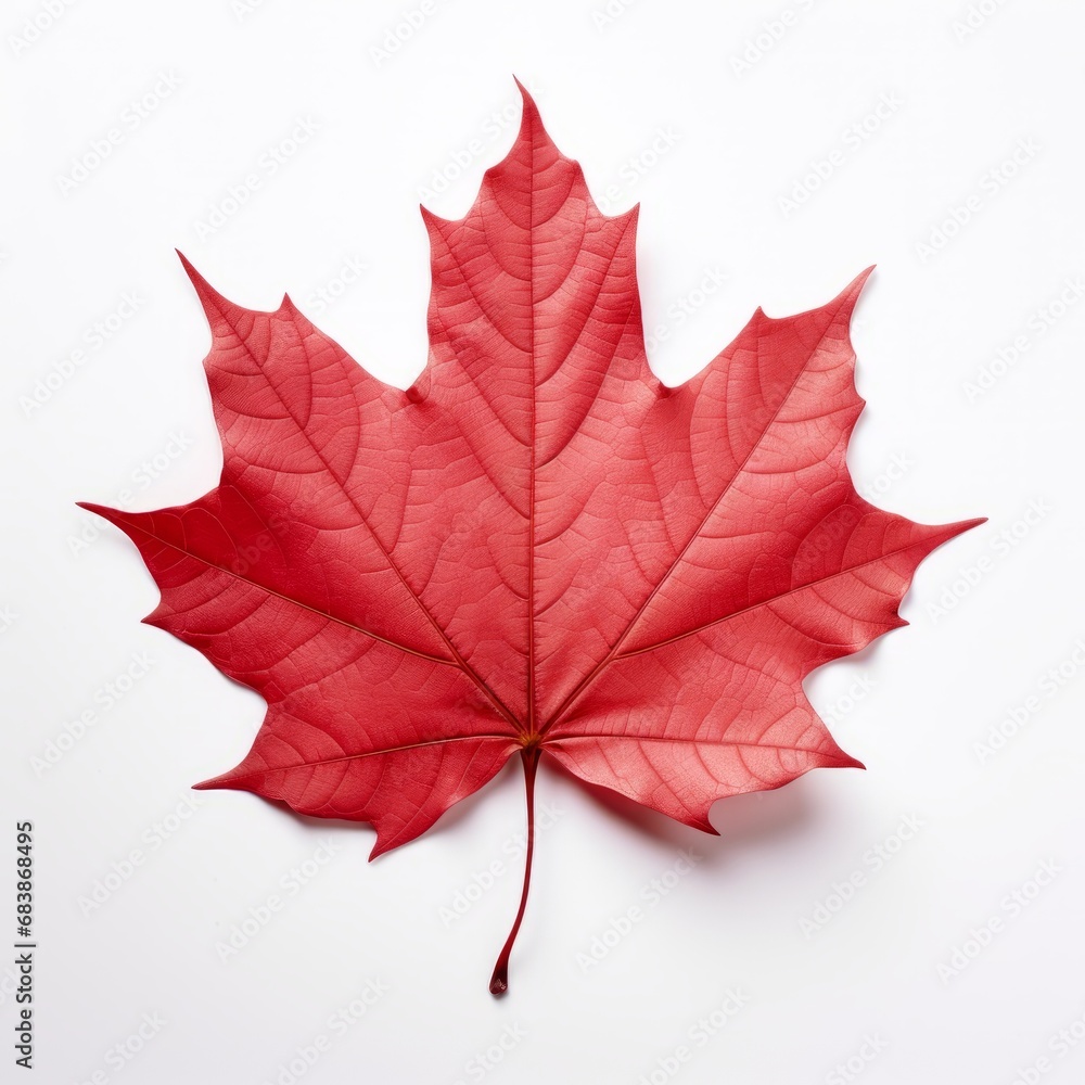 Stunning Isolated Red Maple Leaf - The Symbol of Canada! Generative AI Stunning Isolated Red Maple Leaf - The Symbol of Canada! Generative AI