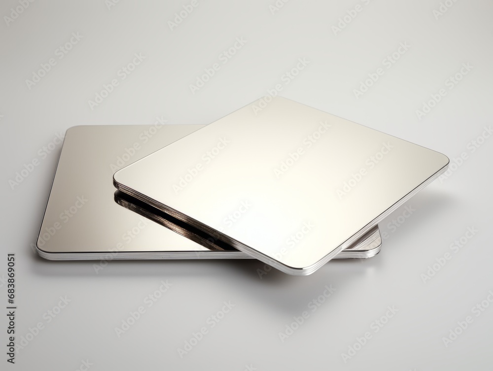 Shimmering Silver: The Captivating Beauty of a Pristine Metallic Plate Generative AI