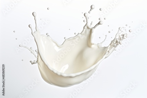 Exploring the Artistry in Milk: An Ethereal Splash on a Pure White Canvas Generative AI