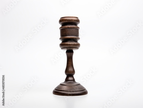 Symbol of Authority: Intricate Details of a Wooden Judge's Gavel Generative AI