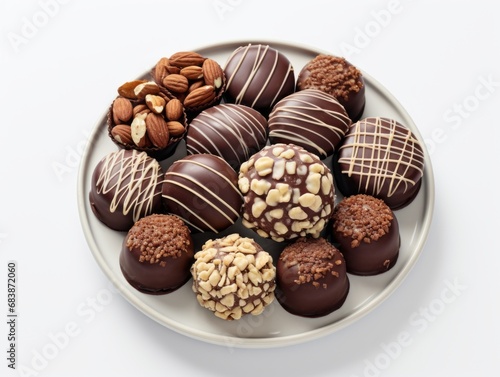 Indulge in Delectable Chocolate-Covered Nuts - A Heavenly Treat! Generative AI