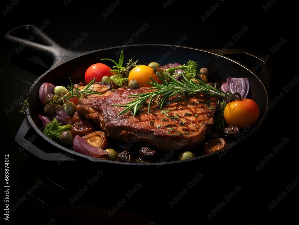 Sizzling Steak & Veggies Skillet: The Ultimate Dinner Delight Generative AI Sizzling Steak & Veggies Skillet: The Ultimate Dinner Delight Generative AI