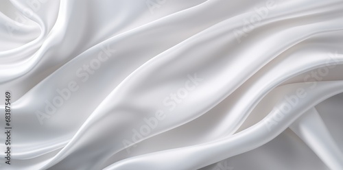 Discover the Elegance: Immaculate White Satin Seamless Background Design Generative AI