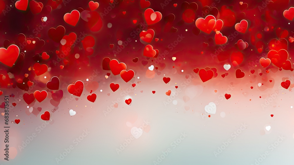 Red and pink sweetheart hearts background, Valentine's Day card holiday concept in a romantic setting, Love, Romance banner with copy space Red and pink sweetheart hearts background, Valentine's Day card holiday concept in a romantic setting, Love, Romance banner with copy space
