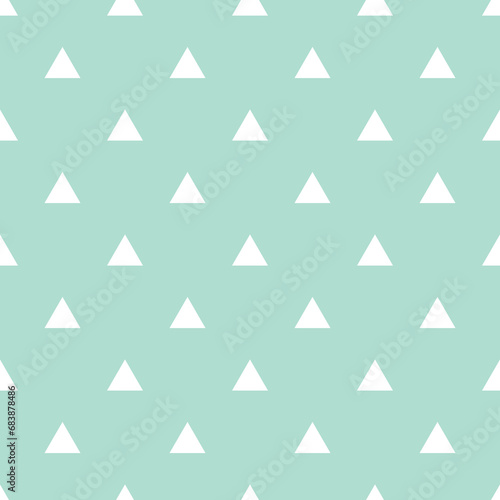 Free Download Tile vector pattern with white triangles on mint green background - GFXLoad