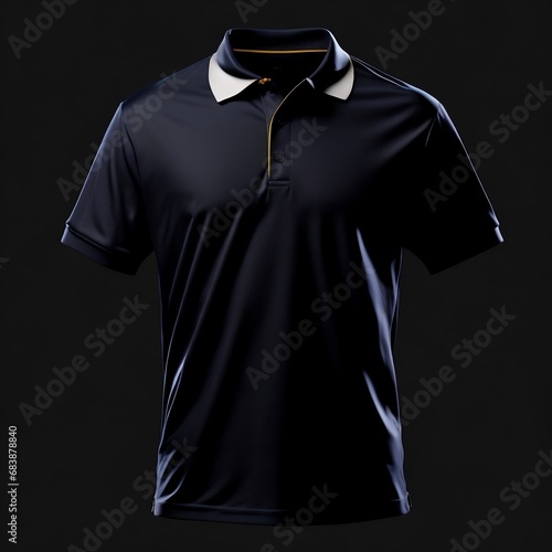 black t shirt polo created with Generative AI technology
