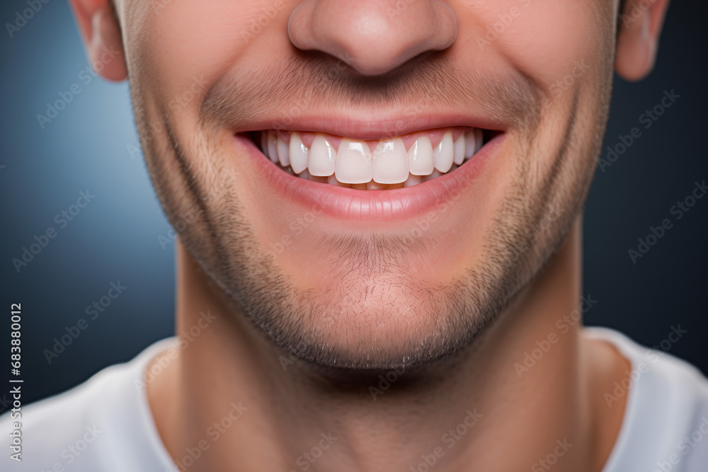 Young man with perfect healthy white teeth smile. Health, teeth whitening, dental care, dentistry, stomatology concept Young man with perfect healthy white teeth smile. Health, teeth whitening, dental care, dentistry, stomatology concept