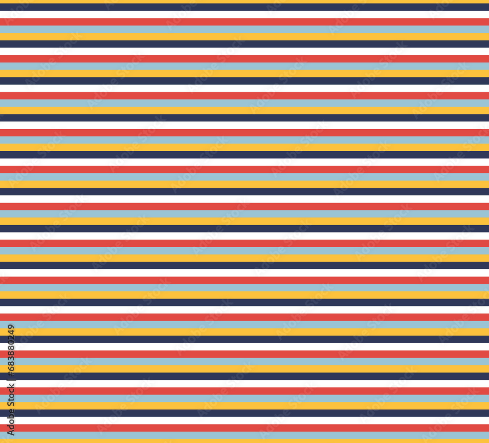 Red Blue and Yellow Small Sports Stripe Geometric Seamless Tile Red Blue and Yellow Small Sports Stripe Geometric Seamless Tile