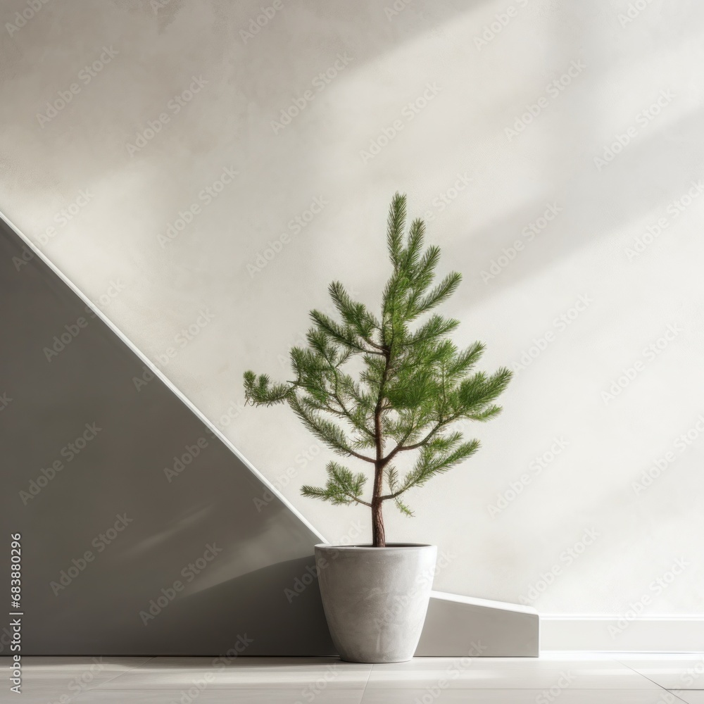 a small grey and white christmas tree with ornaments a small grey and white christmas tree with ornaments