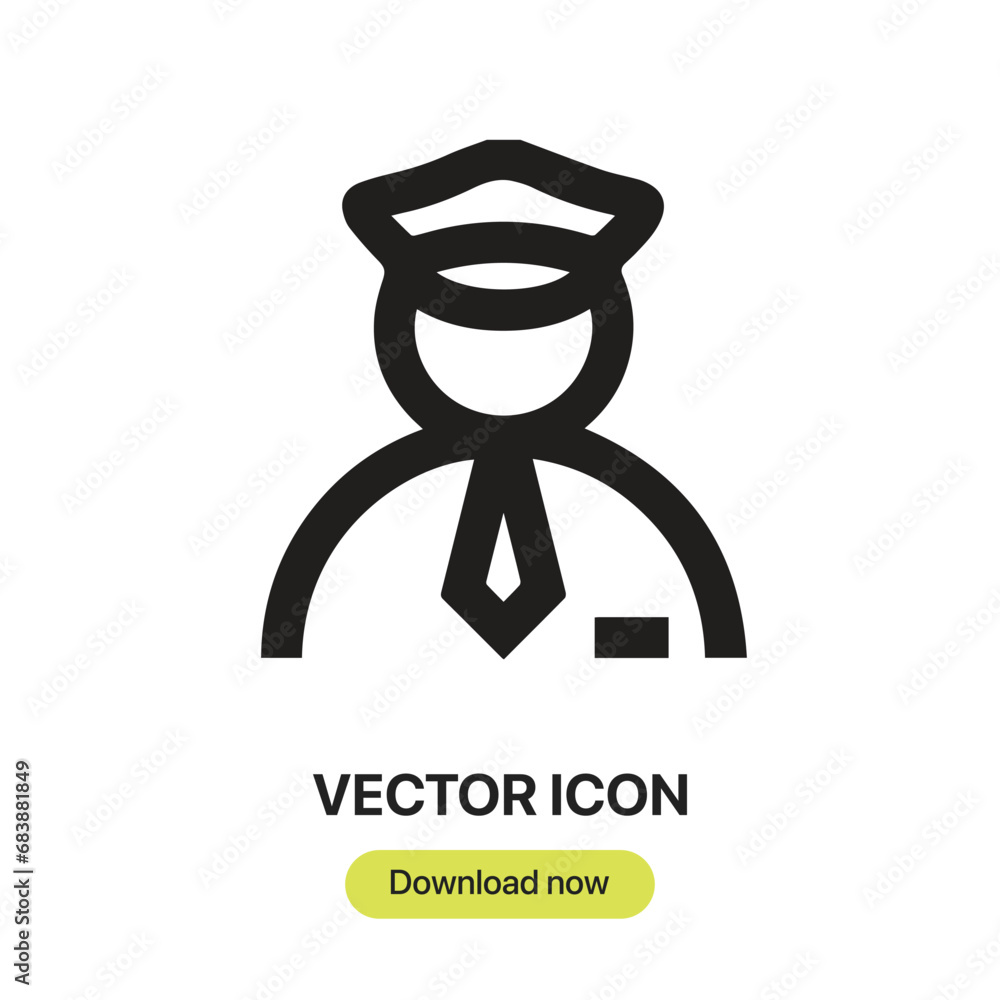 Guard icon vector. Linear-style sign for mobile concept and web design. Guard symbol illustration. Pixel vector graphics - Vector.
Guard icon vector. Linear-style sign for mobile concept and web design. Guard symbol illustration. Pixel vector graphics - Vector.