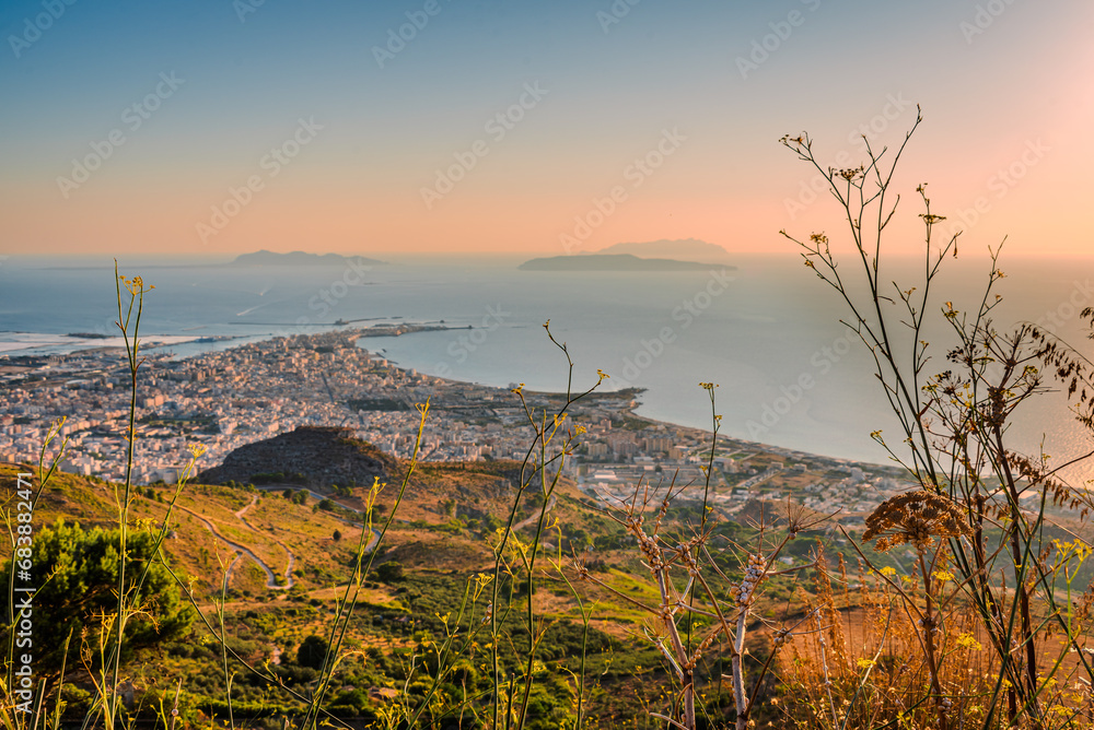 Panorama of Trapani from Erice