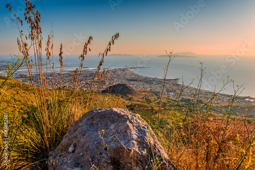 Panorama of Trapani from Erice photo
