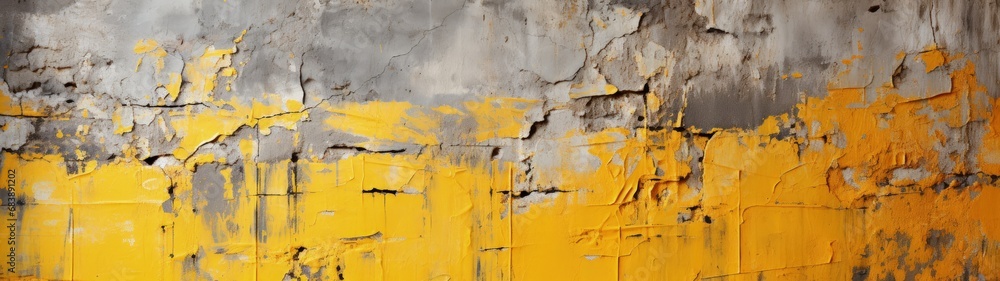 Weathered and Decaying Concrete Wall with Peeling Paint Weathered and Decaying Concrete Wall with Peeling Paint