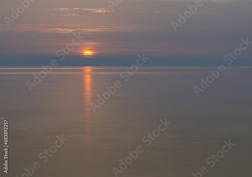 Summer sunset on the beach.
