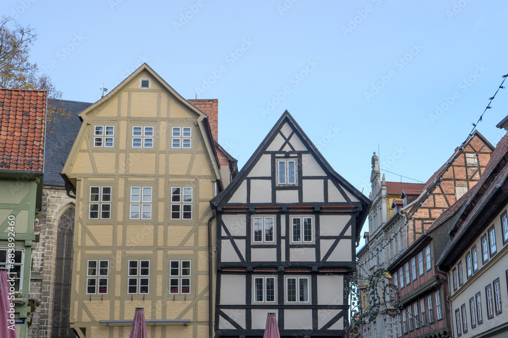 Half-timbered houses in Quedlinburg, Saxony-Anhalt, Germany
