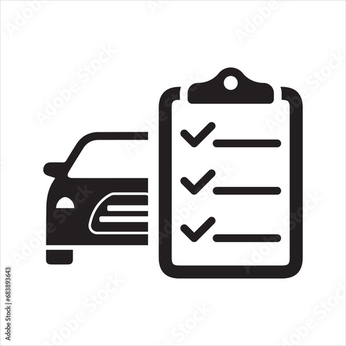 Car maintenance list icon