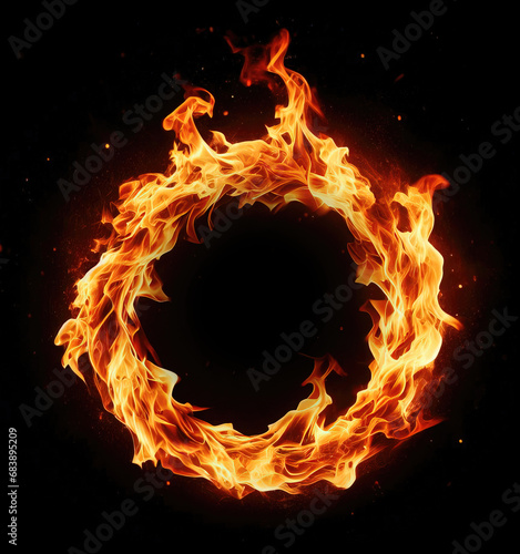 Ring of fire isolated on a ...