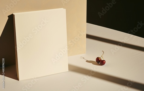 notebook pad on a white desk