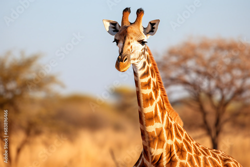 giraffe in the savannah © Daniel