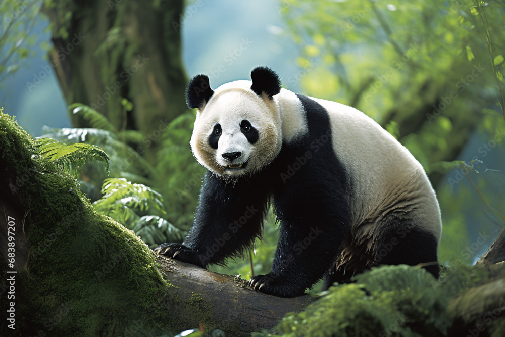 Obraz premium panda walking